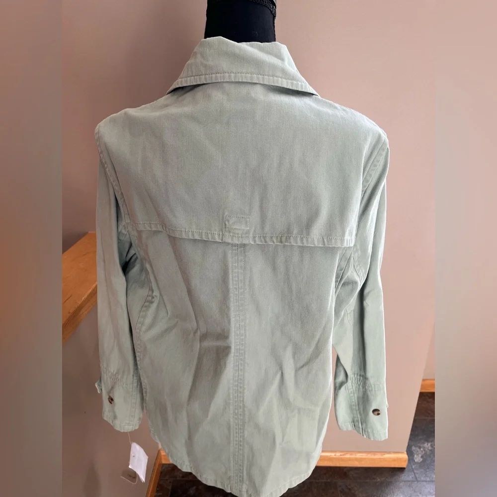 New Evan-Picone Heritage green 100% cotton  polished casual button jacket. 10.